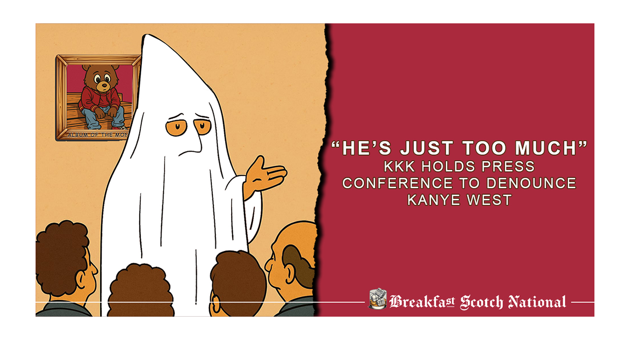 He’s just too much; KKK Holds Press Conference To Denounce Kanye West
