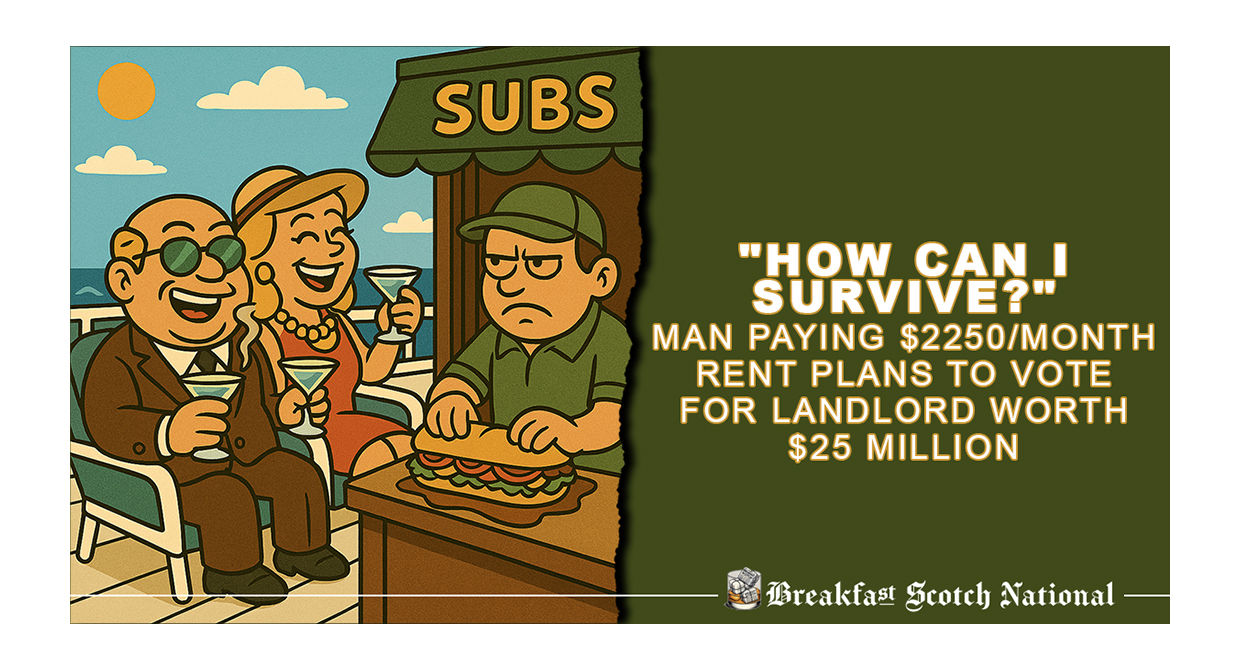 “How can I survive?” Man paying $2250/Month rent plans to vote for landlord worth $25 million