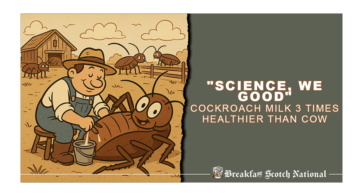 “Science, we good” Cockroach milk 3 times healthier than Cow