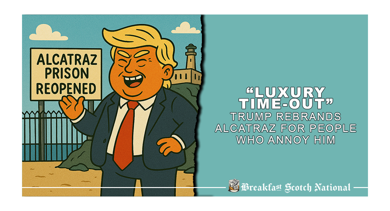 “Luxury Time-Out” Trump Rebrands Alcatraz for People Who Annoy Him