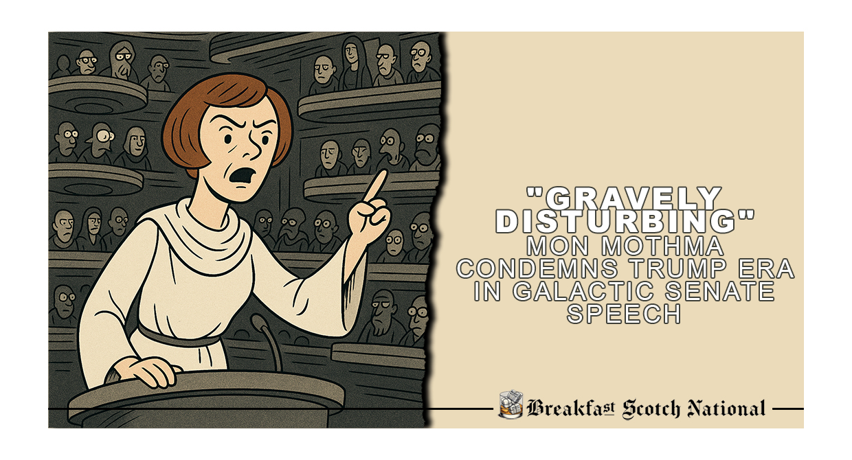 “Gravely Disturbing”  Mon Mothma Condemns Trump Era in Galactic Senate Speech