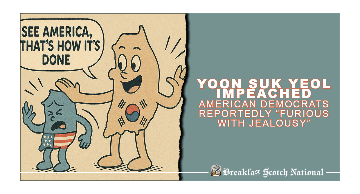 Yoon Suk Yeol Impeached; American Democrats Reportedly “Furious with Jealousy”