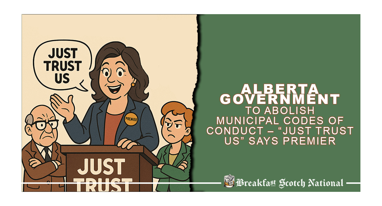 Alberta Government to Abolish Municipal Codes of Conduct – “Just Trust Us” Says Premier