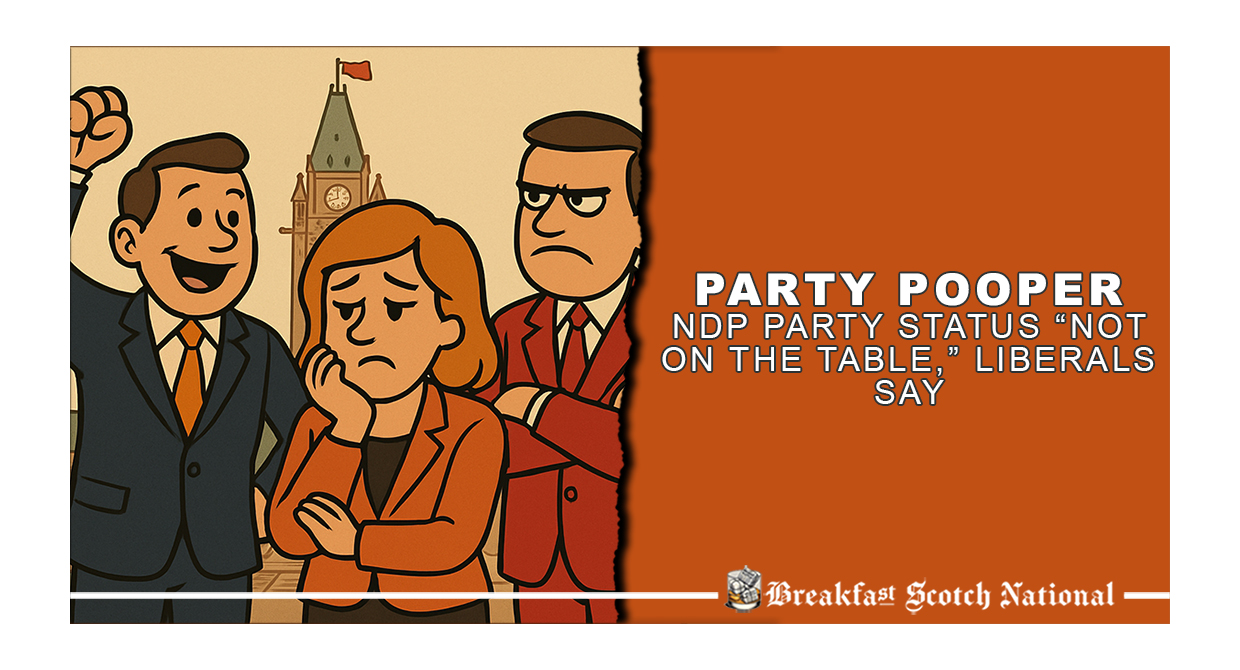 Party Pooper: NDP Party Status “Not on the Table,” Liberals Say