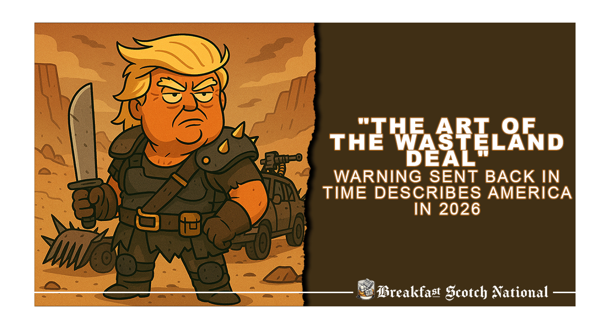 “The Art of the Wasteland Deal” Warning sent back in time describes America in 2026