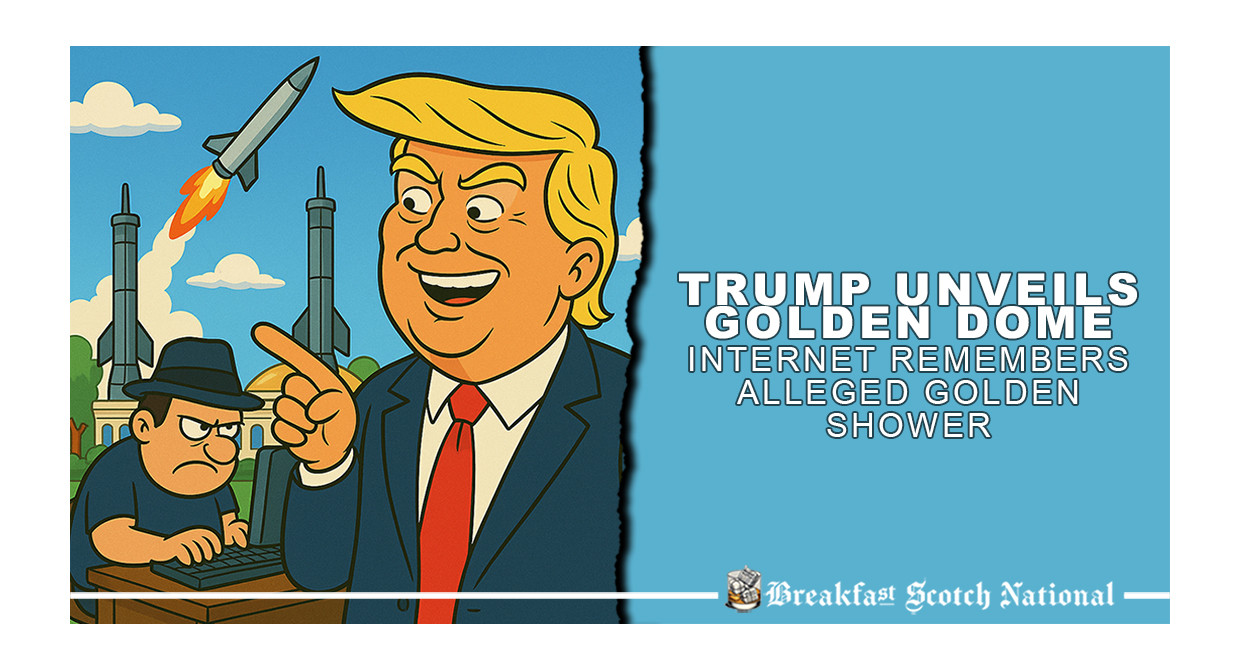 Trump Unveils Golden Dome, Internet Remembers Alleged Golden Shower