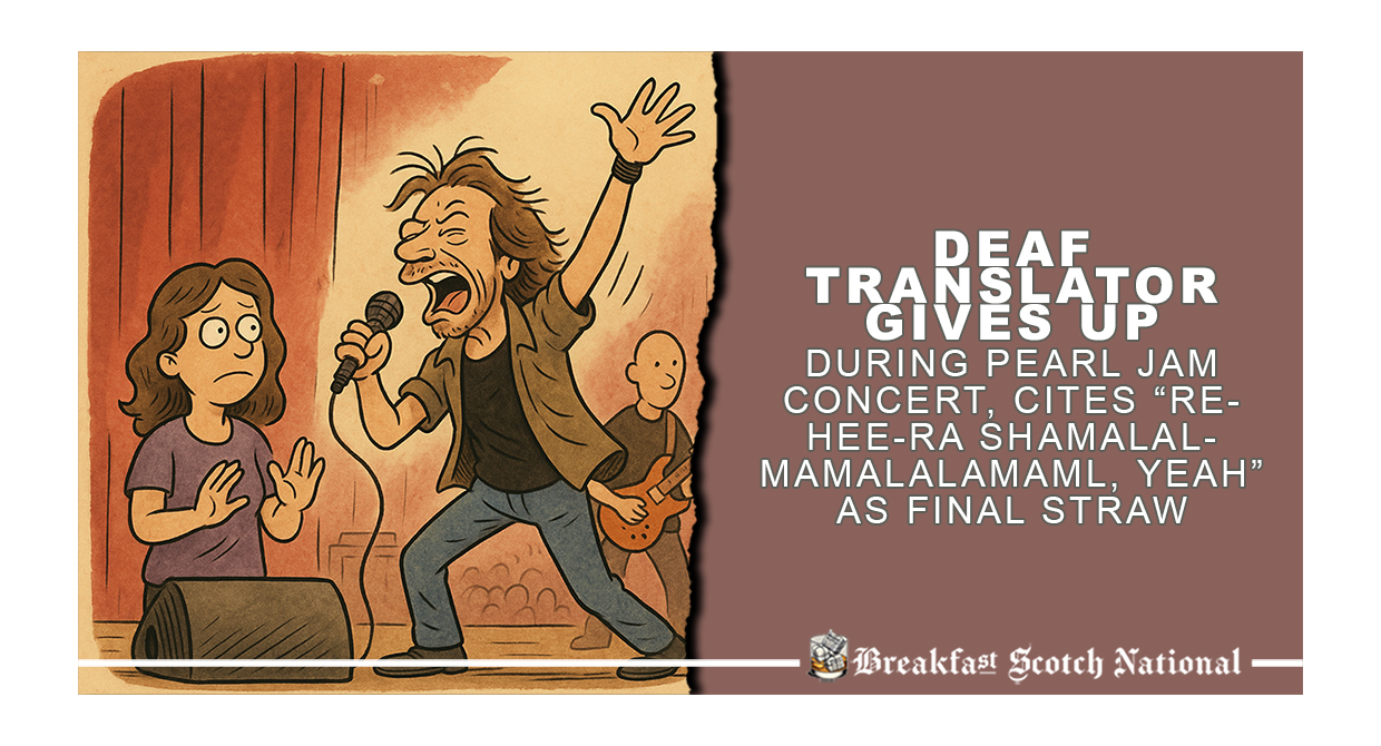 Deaf Translator Gives Up During Pearl Jam Concert, Cites “Rehee-Ra Shamalalmamalalamaml, Yeah” as Final Straw