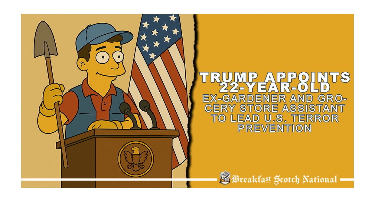 Trump Appoints 22-Year-Old Ex-Gardener and Grocery Store Assistant to Lead U.S. Terror Prevention