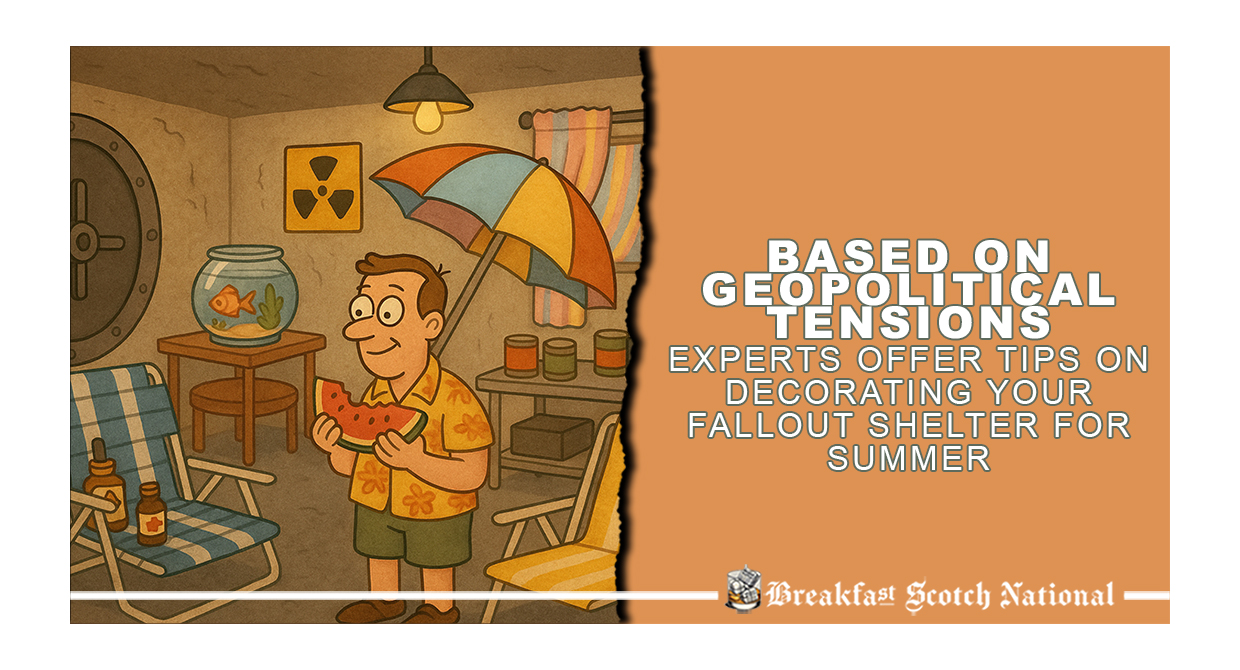 Based on Geopolitical Tensions, Experts Offer Tips on Decorating Your Fallout Shelter for Summer