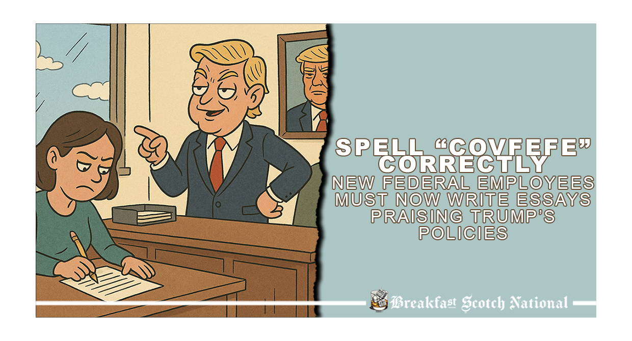 Spell “Covfefe” Correctly, New Federal Employees Must Now Write Essays Praising Trump’s Policies