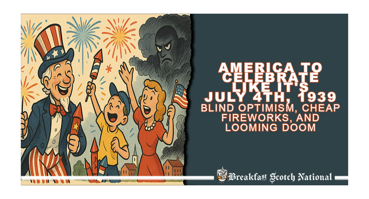 America to Celebrate Like It’s July 4th, 1939: Blind Optimism, Cheap Fireworks, and Looming Doom