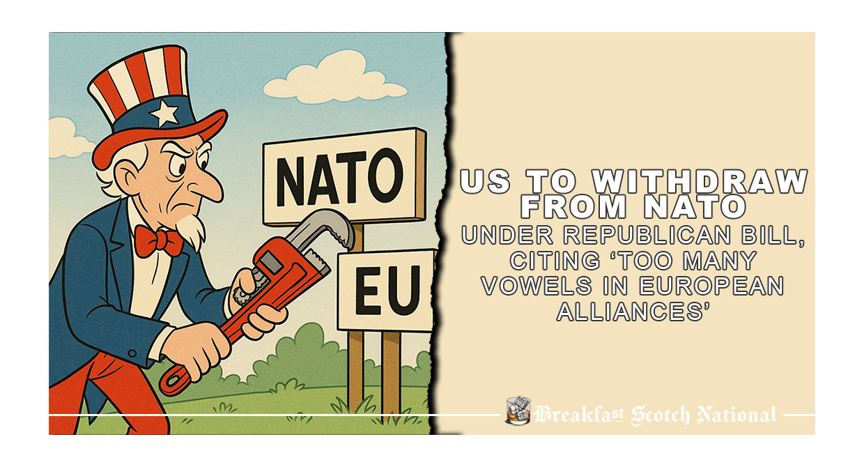 US to Withdraw from NATO Under Republican Bill, Citing ‘Too Many Vowels in European Alliances’