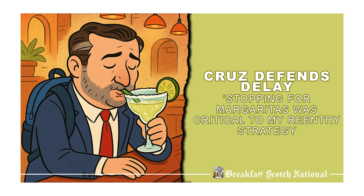 Cruz Defends Delay: ‘Stopping for Margaritas Was Critical to My Reentry Strategy