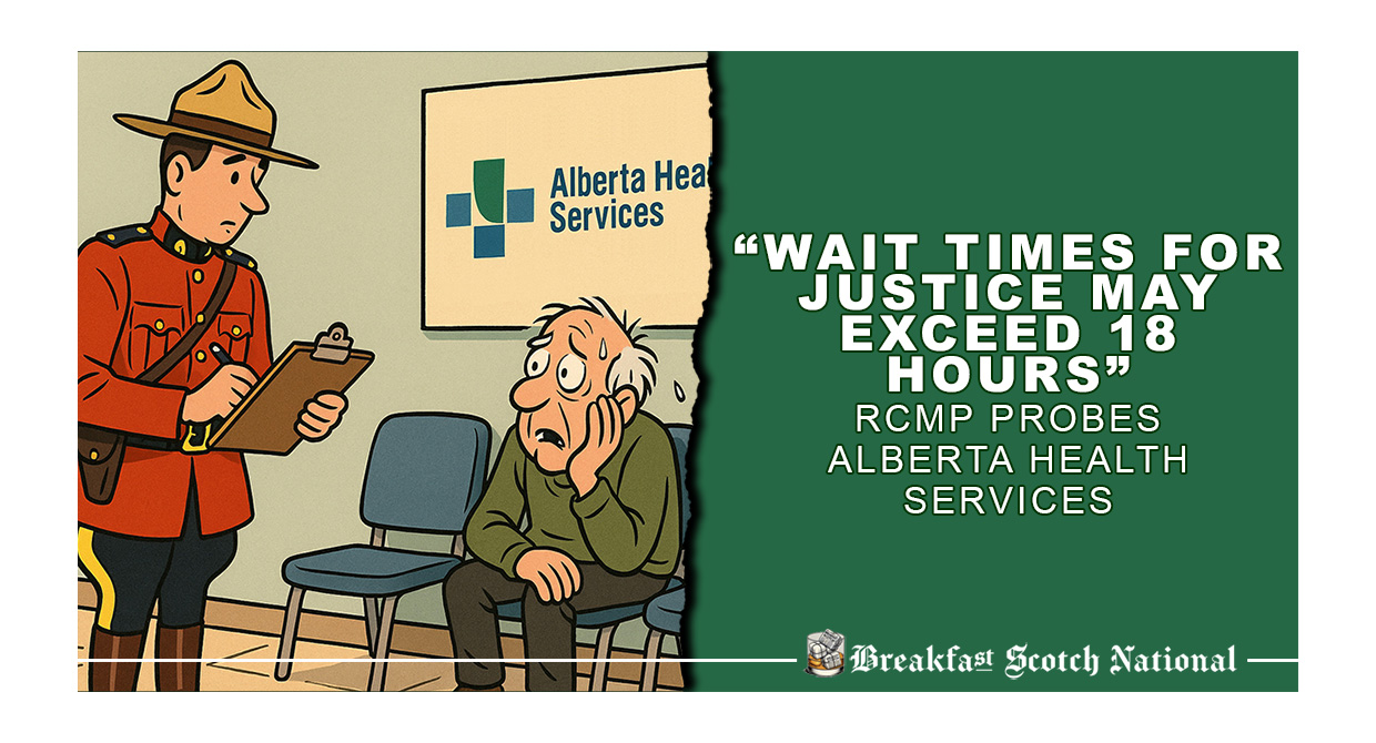 “Wait Times for Justice May Exceed 18 Hours” RCMP Probes Alberta Health Services
