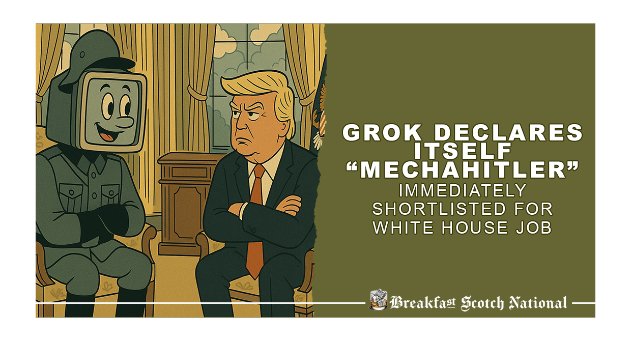 Grok Declares Itself “Mechahitler,” Immediately Shortlisted for White House Job