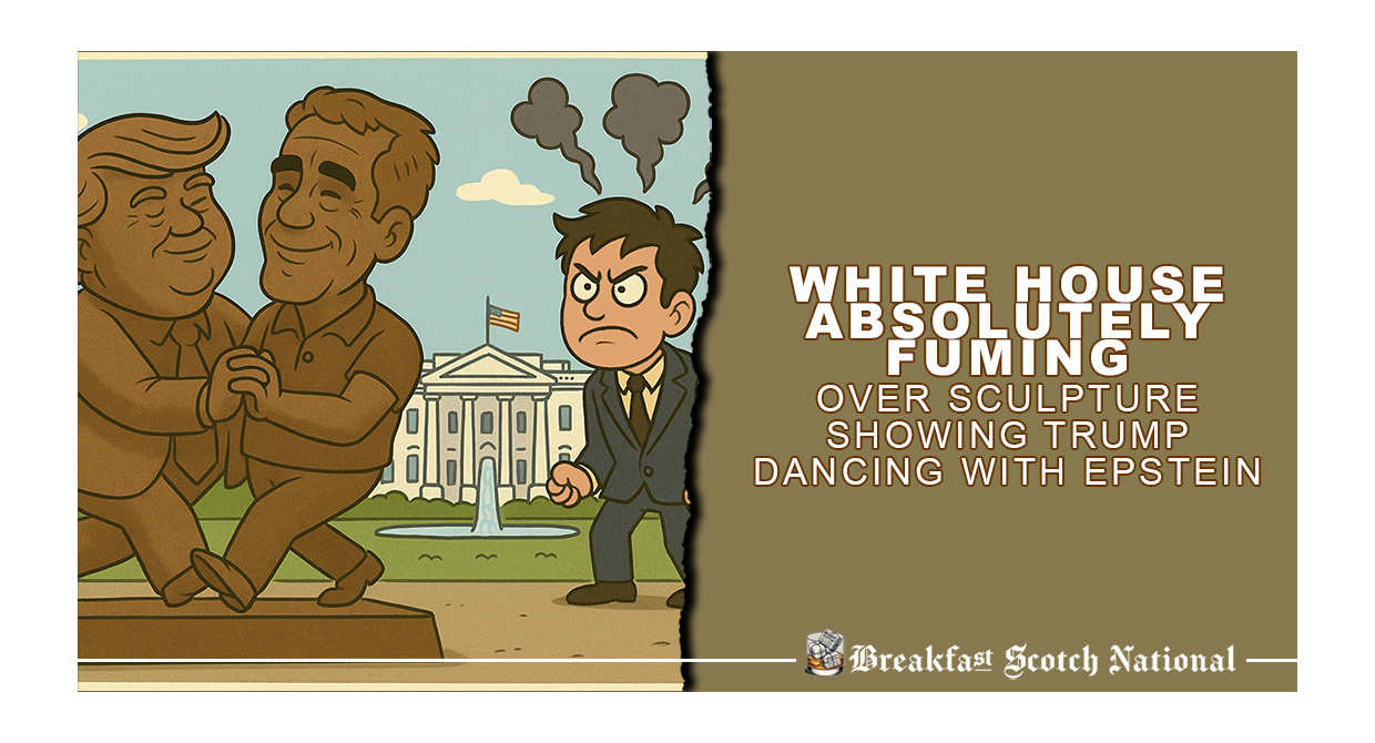 White House Absolutely Fuming Over Sculpture Showing Trump Dancing With Epstein