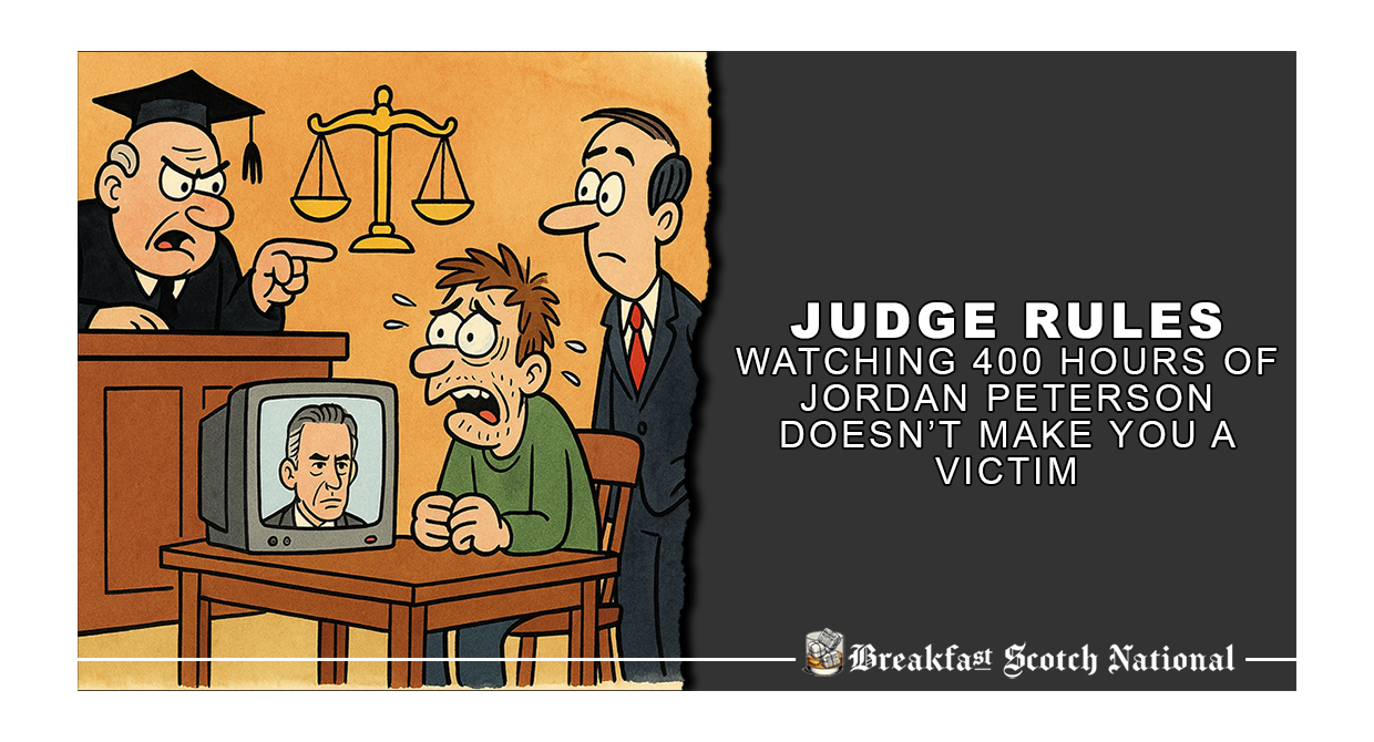 Judge Rules Watching 400 Hours of Jordan Peterson Doesn’t Make You a Victim