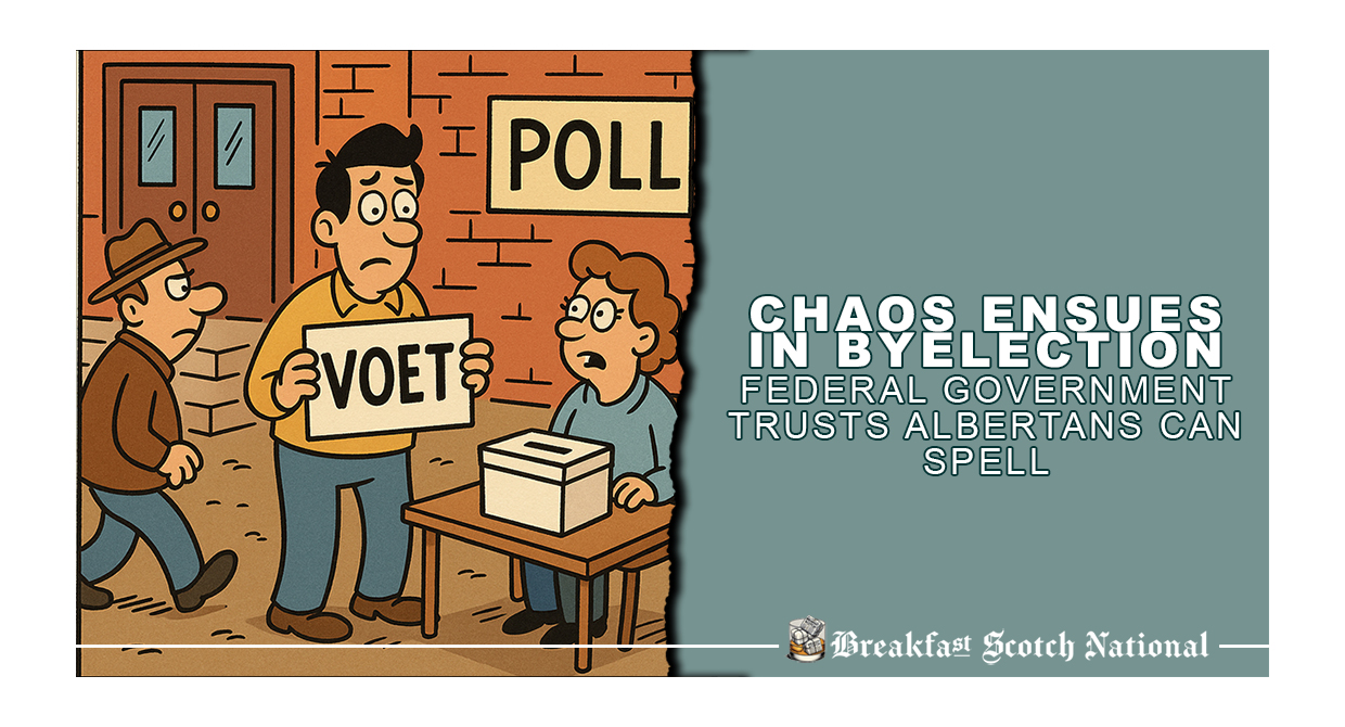 Chaos Ensues in Byelection. Federal Government Trusts Albertans Can Spell