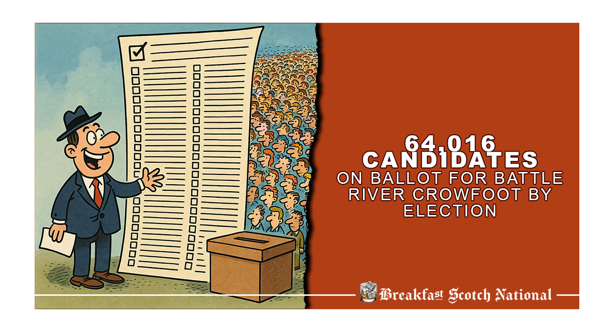 64,016 Candidates On Ballot for Battle River Crowfoot By Election