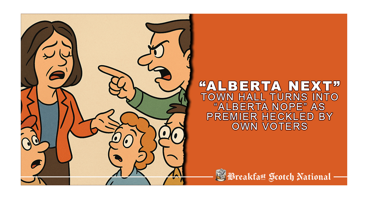 “Alberta Next” Town Hall Turns Into “Alberta Nope” as Premier Heckled by Own Voters