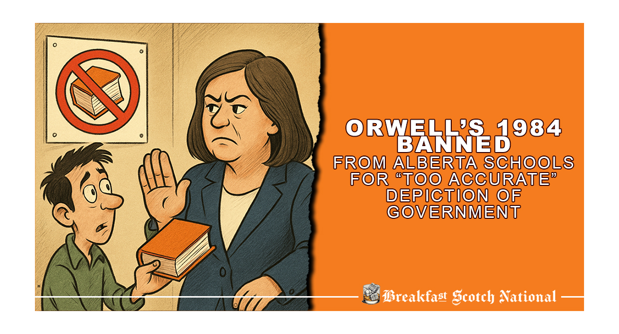 Orwell’s 1984 Banned from Alberta Schools for “Too Accurate” Depiction of Government