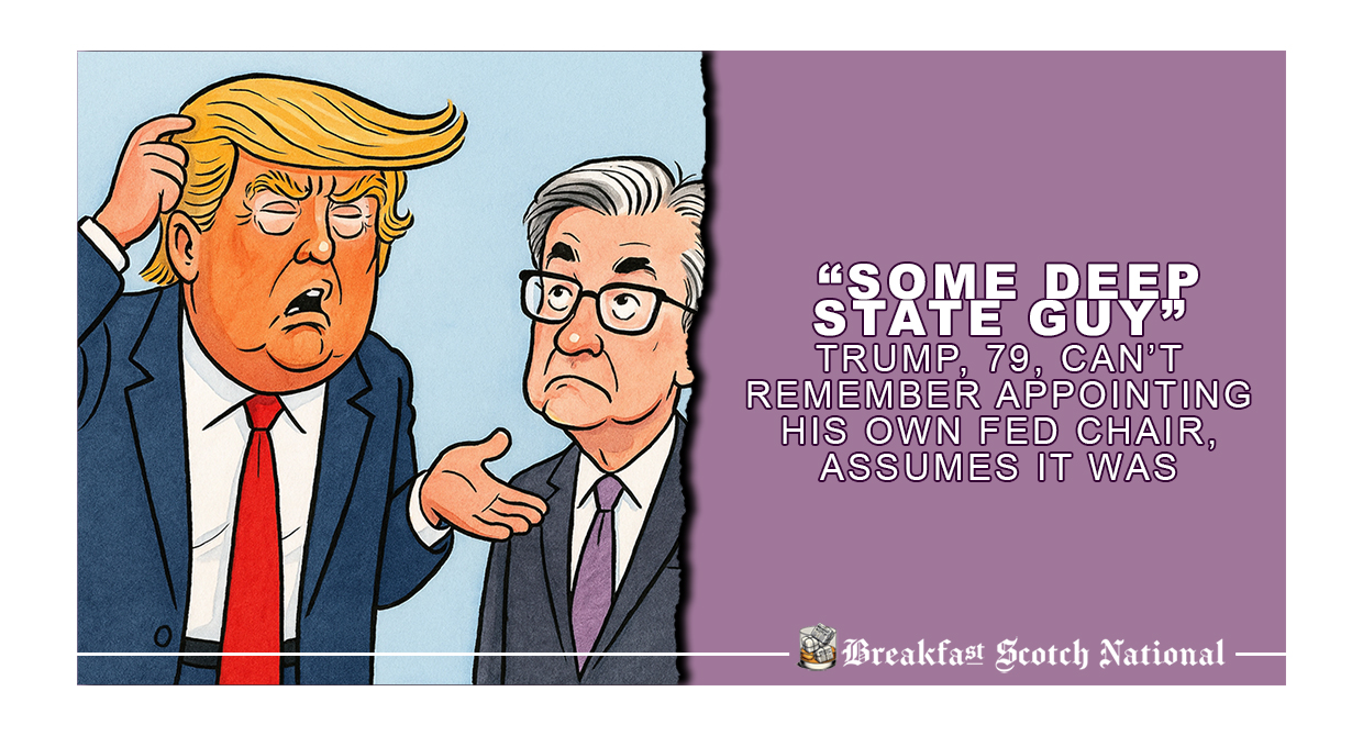 “Some Deep State Guy” Trump, 79, Can’t Remember Appointing His Own Fed Chair, Assumes It Was