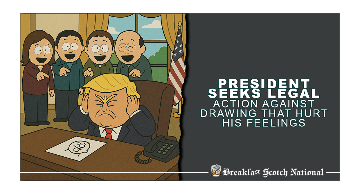 President Seeks Legal Action Against Drawing That Hurt His Feelings