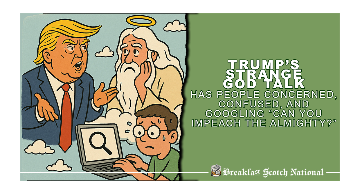 Trump’s Strange God Talk Has People Concerned, Confused, and Googling “Can You Impeach the Almighty?”