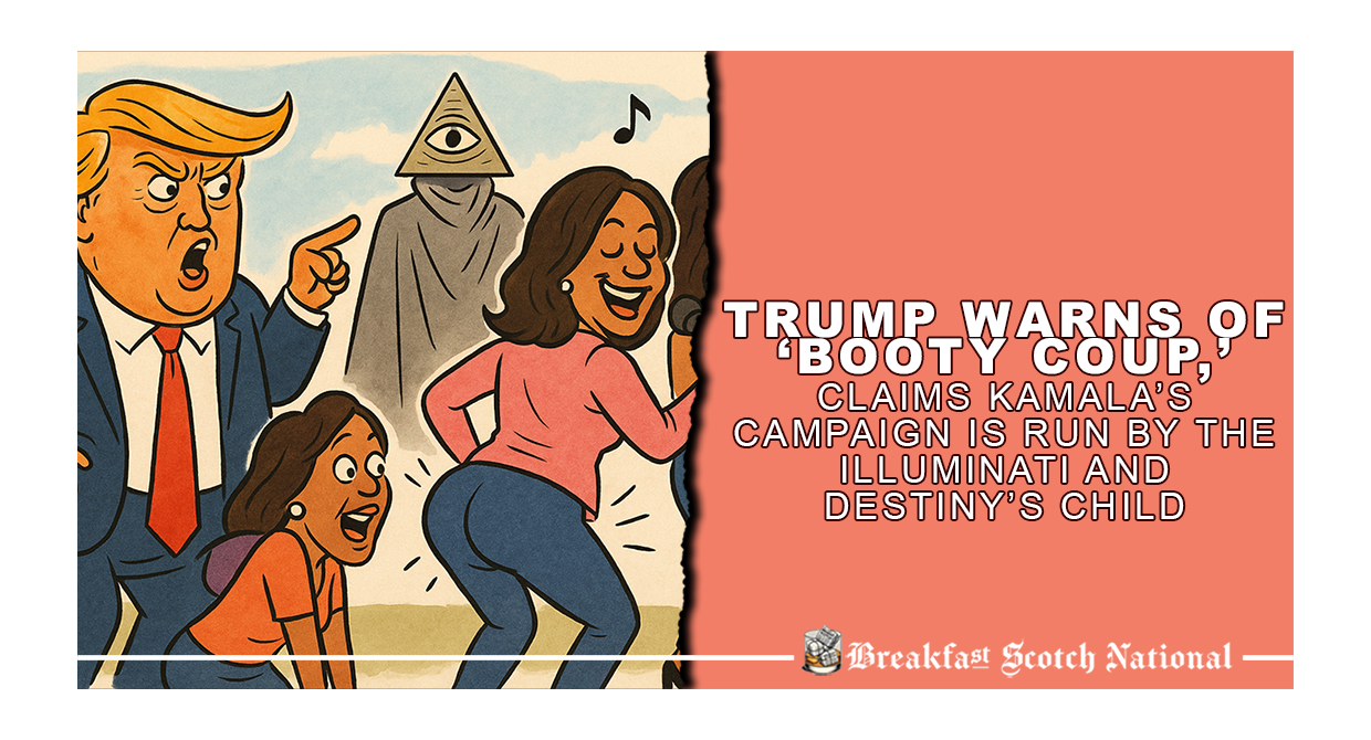 Trump Warns of ‘Booty Coup,’ Claims Kamala’s Campaign Is Run by the Illuminati and Destiny’s Child