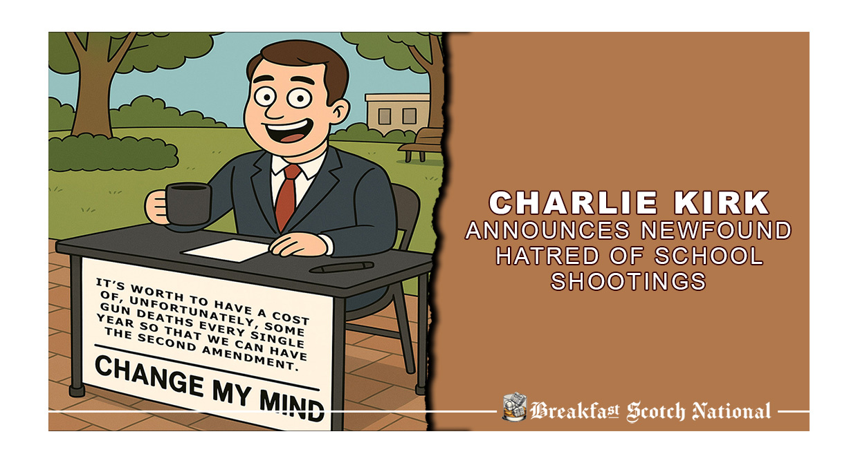 Charlie Kirk announces newfound hatred of school shootings