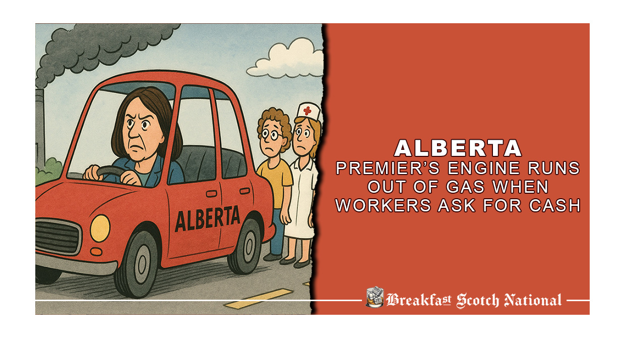 Alberta Premier’s Engine Runs Out of Gas When Workers Ask for Cash