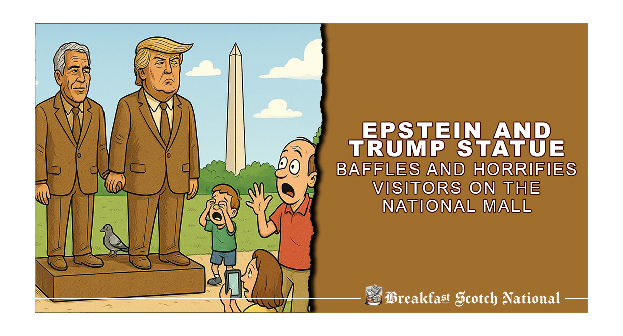 Epstein and Trump Statue Baffles and Horrifies Visitors on the National Mall