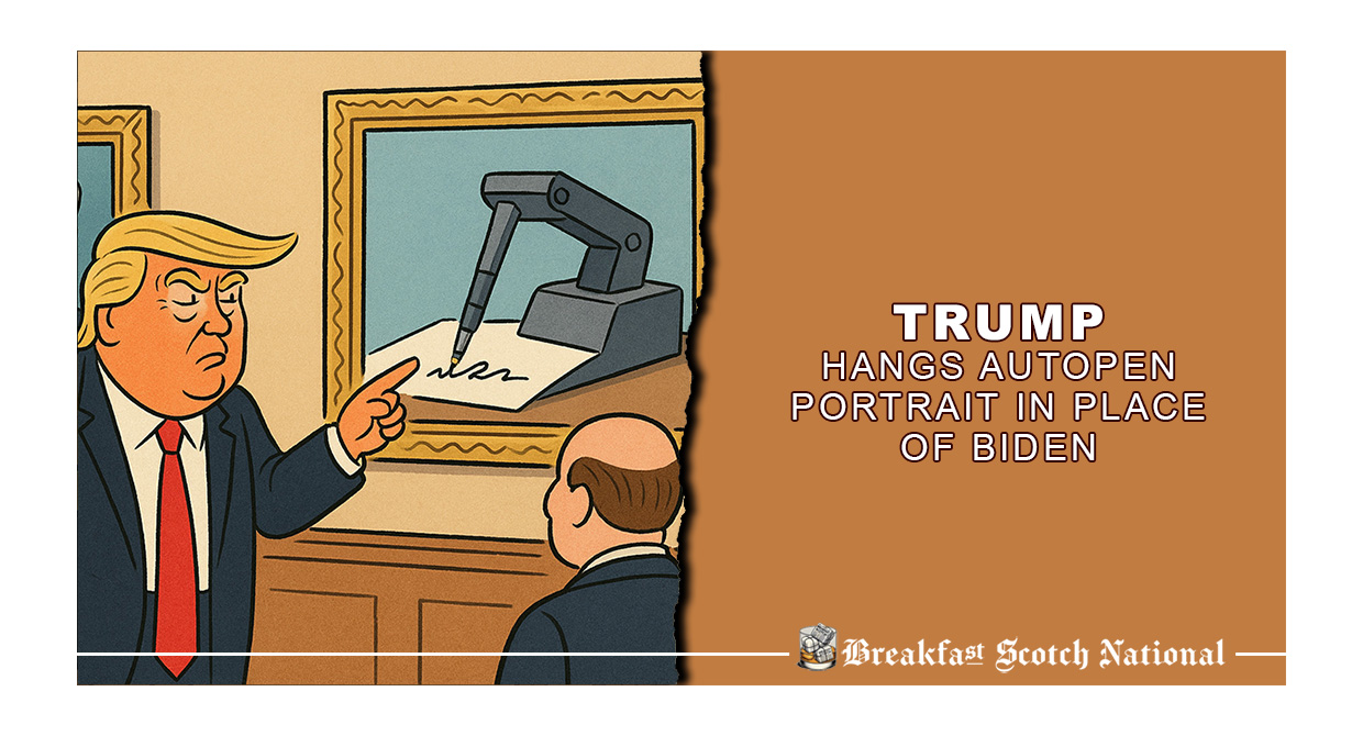 Trump Hangs Autopen Portrait in Place of Biden