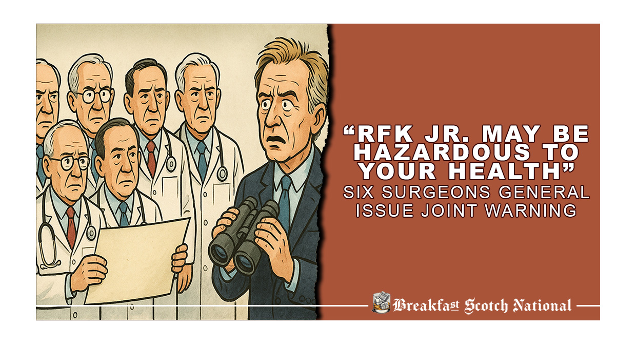“RFK Jr. May Be Hazardous to Your Health” Six Surgeons General Issue Joint Warning