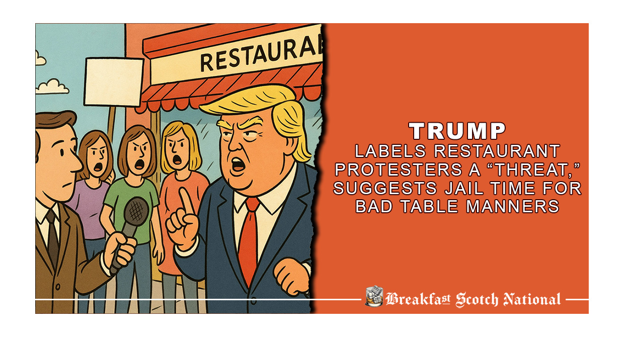 Trump Labels Restaurant Protesters a “Threat,” Suggests Jail Time for Bad Table Manners