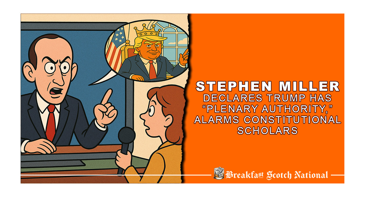 Stephen Miller Declares Trump Has “Plenary Authority,” Alarms Constitutional Scholars