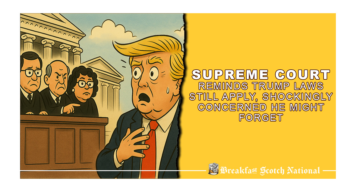 Supreme Court Reminds Trump Laws Still Apply, Shockingly Concerned He Might Forget