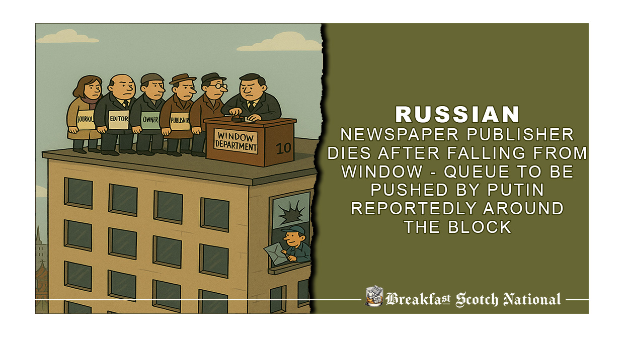 Russian Newspaper Publisher Dies After Falling From Window – Queue to Be Pushed by Putin Reportedly Around the Block