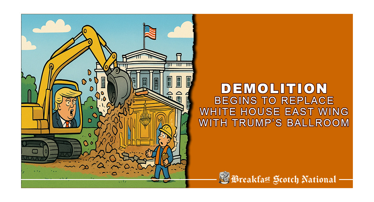 Demolition Begins to Replace White House East Wing with Trump’s Ballroom