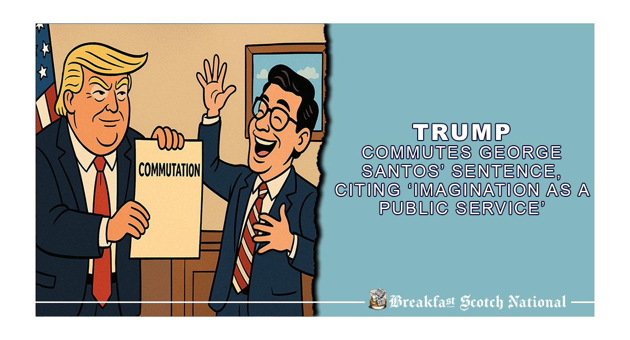 Trump Commutes George Santos’ Sentence, Citing ‘Imagination as a Public Service’