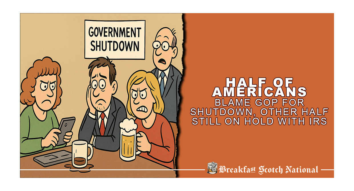 Half of Americans Blame GOP for Shutdown, Other Half Still on Hold with IRS