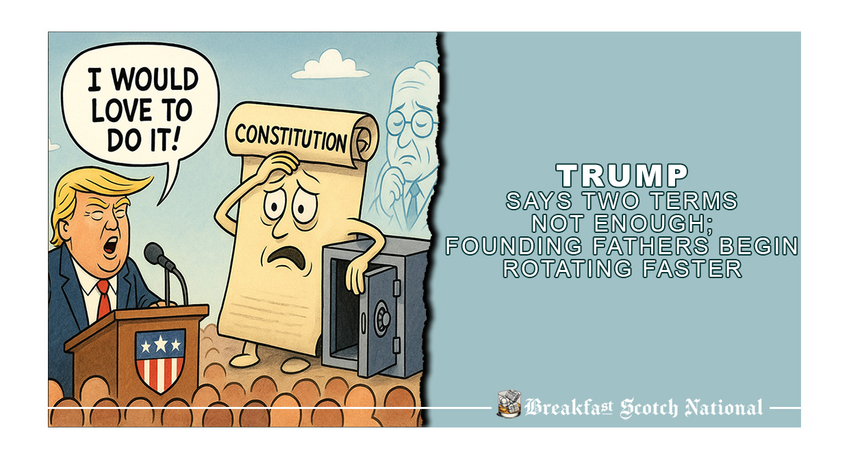 Trump Says Two Terms Not Enough; Founding Fathers Begin Rotating Faster