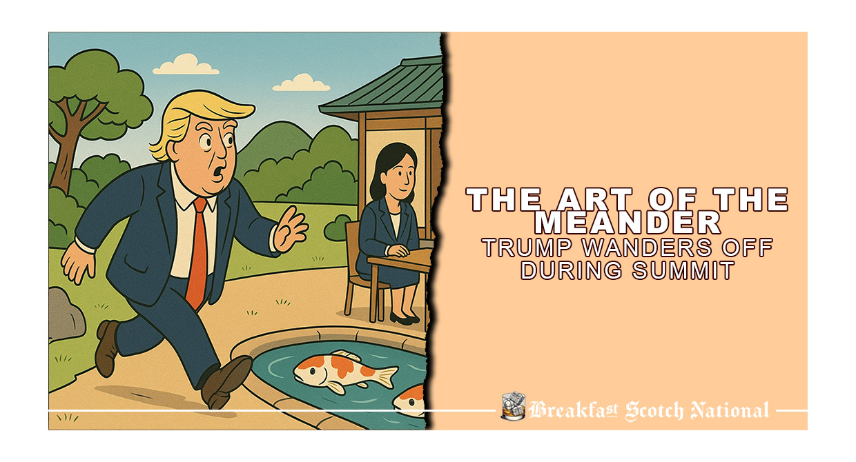 The Art of the Meander: Trump Wanders Off During Summit