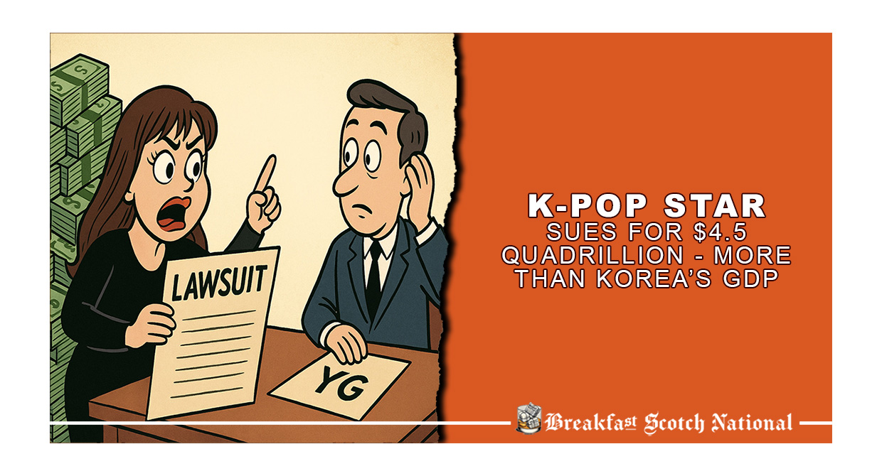 K-Pop Star Sues for $4.5 Quadrillion – More Than Korea’s GDP