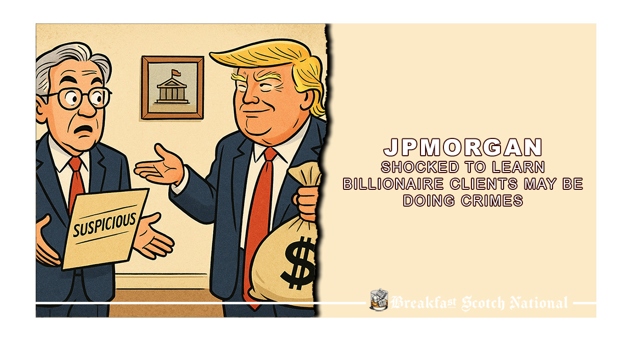 JPMorgan Shocked to Learn Billionaire Clients May Be Doing Crimes