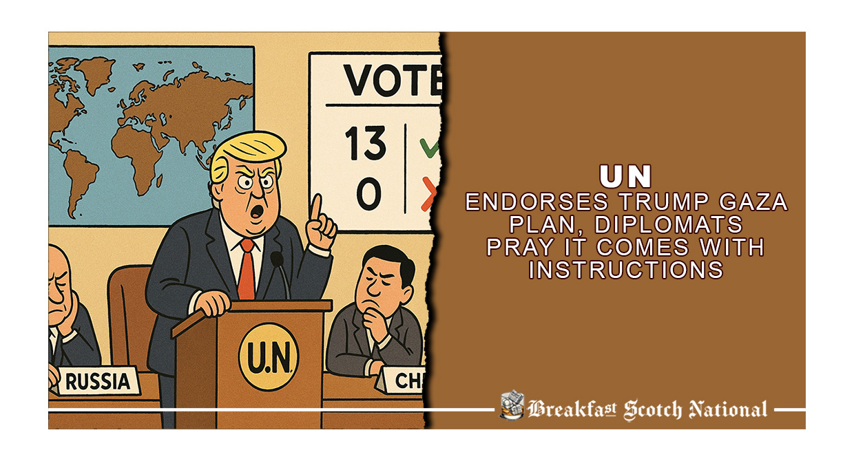 UN Endorses Trump Gaza Plan, Diplomats Pray It Comes With Instructions