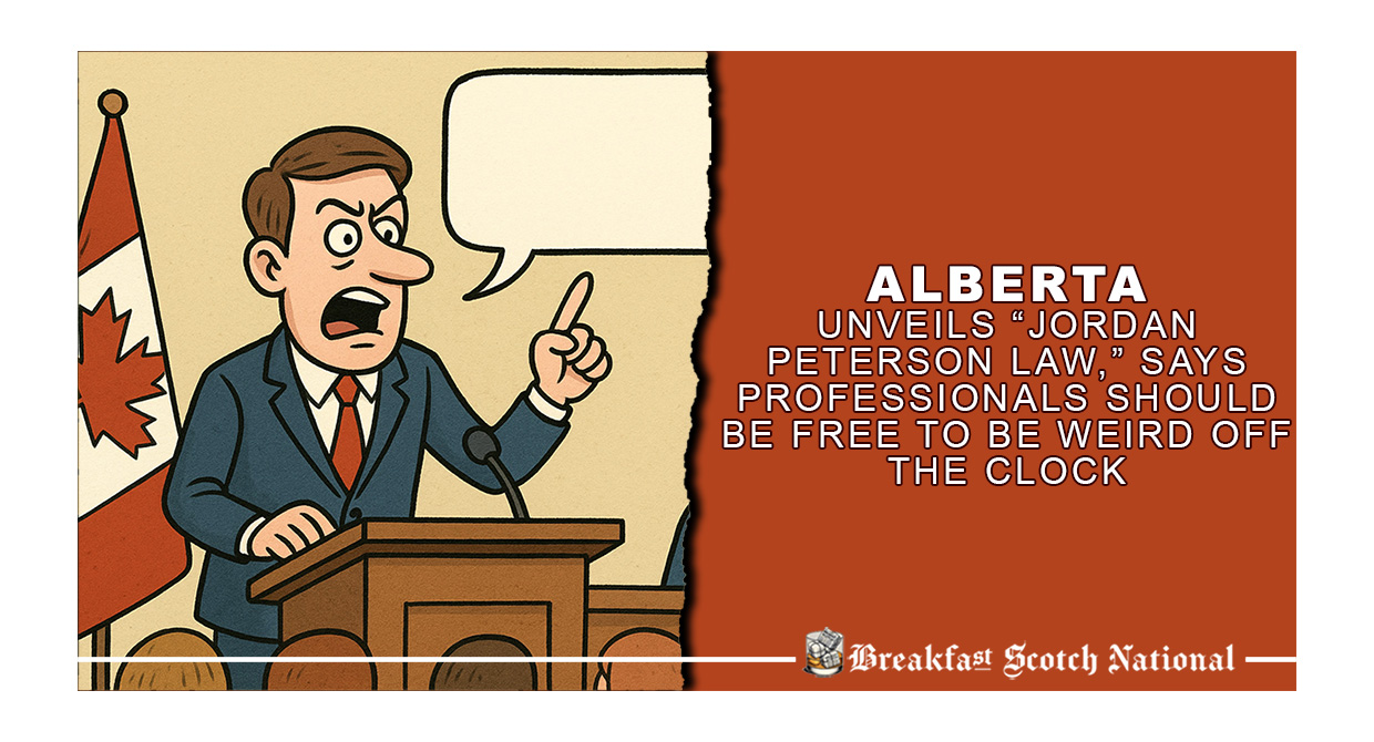 Alberta Unveils “Jordan Peterson Law,” Says Professionals Should Be Free to Be Weird Off the Clock