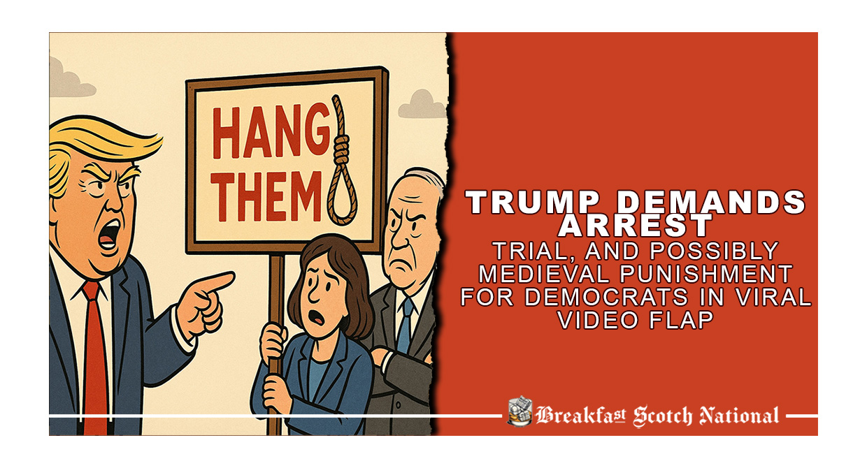 Trump Demands Arrest, Trial, and Possibly Medieval Punishment for Democrats in Viral Video Flap