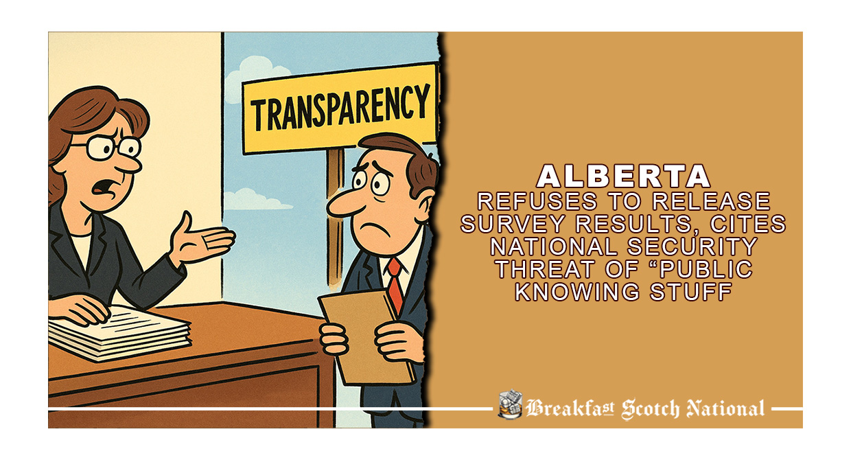 Alberta Refuses to Release Survey Results, Cites National Security Threat of “Public Knowing Stuff