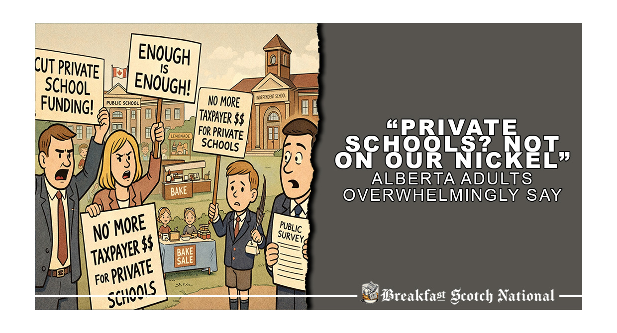 “Private Schools? Not on Our Nickel” Alberta Adults Overwhelmingly Say